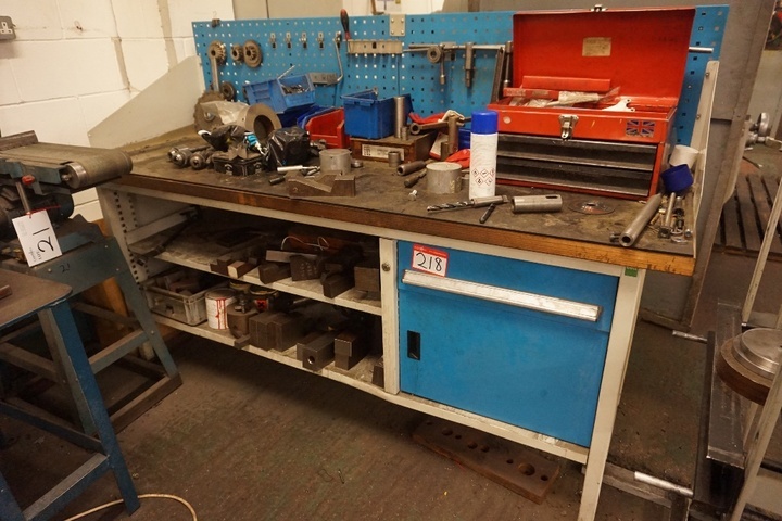 Work Bench with Drawer, Cupboard and Tooling Rack