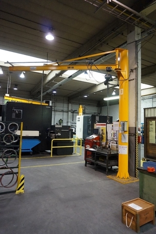 500kg Jib Crane VFT/PE with 500kg Demag Hoist
