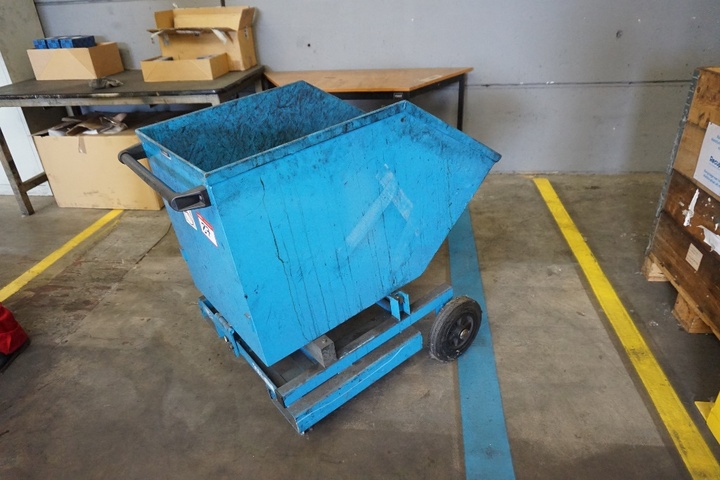 Mobile Tipping Skip 750mm x 1.1m x 900mm High Approx.