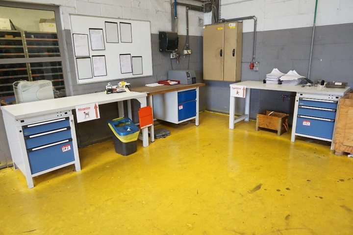 Bench with 2 Drawers and (2) x Benches with 3 Drawers