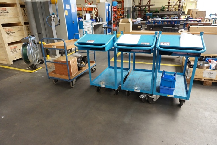 Qty of Mobile Trolleys 900mm x 500mm