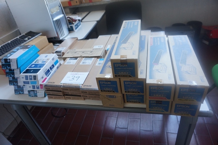 Quantity Epson and HP Printer Cartridges for Design Jet 80