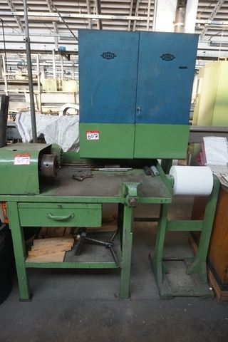 Bench with Polishing Lathe, Vice and Tool Box