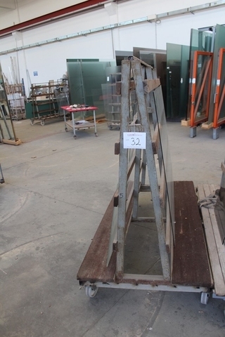 (2) Portable Double Sided Glass Trolleys