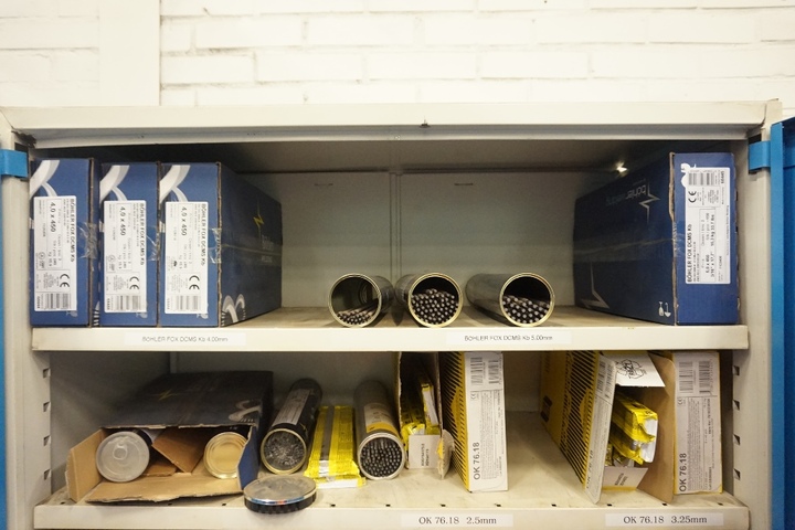 Cupboard with Qty of Welding Rods