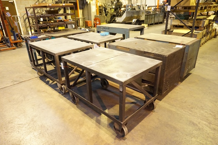 Qty of Mobile Trolleys and (2) Mobile Storage Racks