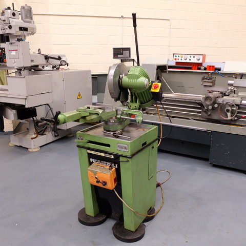 Pedrazzoli Mec Brown 75 Circular Pull Down Saw on Pedestal Base