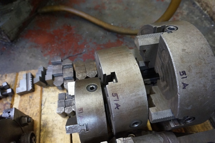12” 4 Jaw Chuck, 10” 3 Jaw Chuck, 71/2” 3 Jaw Chuck