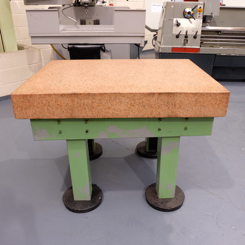 Starrett Granite Surface Plate on Steel Stand