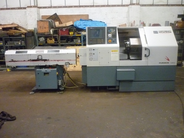 Cincinnati Hawk 150 CNC Lathe with Multifeed ML1 Short Magazine Bar Feed