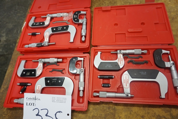 Micrometers 2 – 3'', 1 – 2'', 0 – 1''