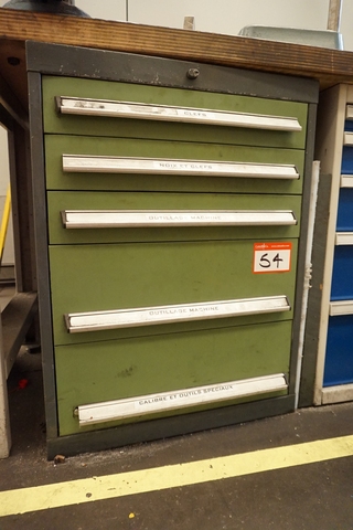 5 Drawer Cabinet with a Qty of U Drills