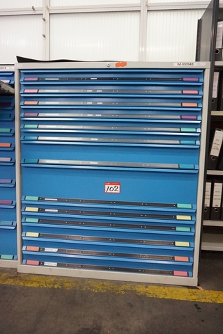 13 Drawer Cabinet with Micrometers