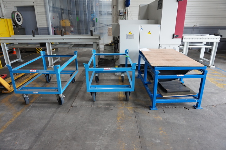 (2) Pallet Trolleys and Pallet Table