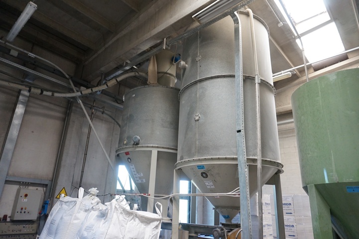 (2) Mixers Comprising Steel Frame Dust Filtration System and Blower
