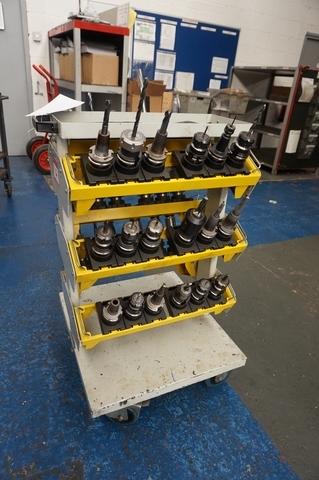 Mobile Trolley with Contents of CAT 40 Tooling