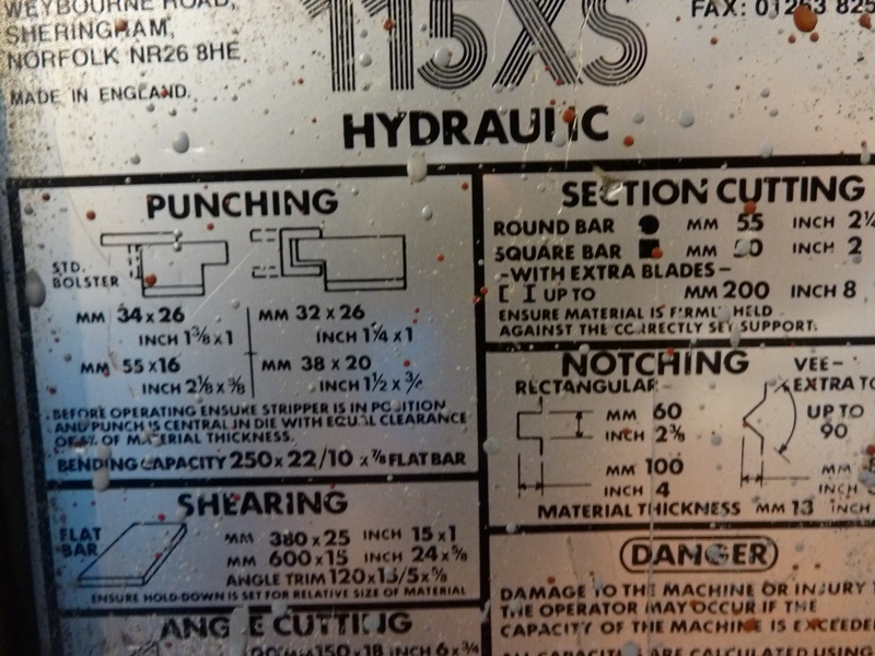 Kingsland 115XS, 115 Ton, Hydraulic Universal Steelworker