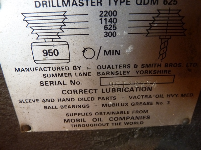 Q&S Model QDM625 - 5/8" ( 16mm) Belt Change Bench Drill