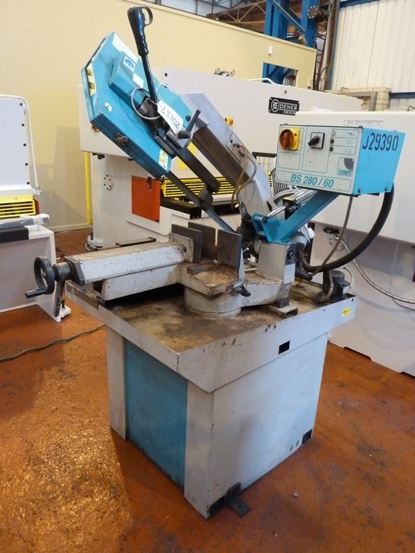 IMET 280/60, 230 mm rounds, Horizontal One Way Mitre Cutting Bandsaw