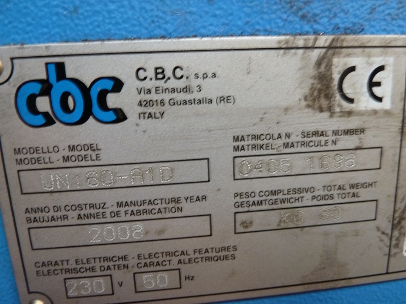 CBC UNI60A1 - 48.3 x 3mm ( 1.1/2" Gas) Draw Type Tube Bending Machine