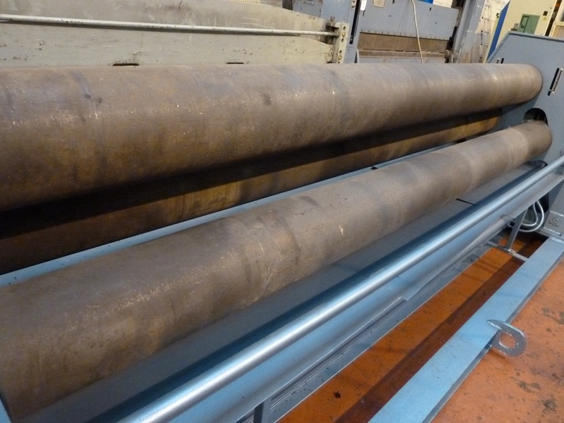 Davi 3050 mm x 8 mm, Three roll, hydraulic, double initial pinch plate bending rolls