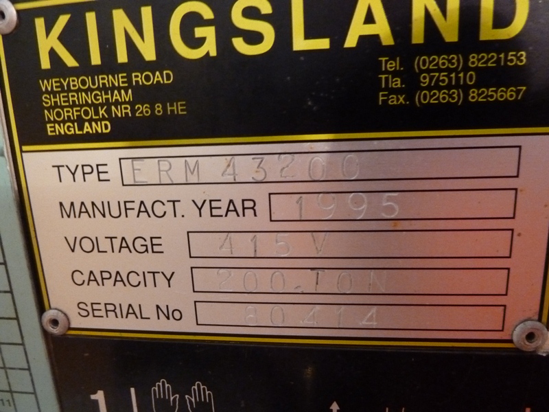 Kingsland Model FRM 43200 - 200Ton x 4300mm Over Bed Downstroke Hydraulic CNC Press Brake