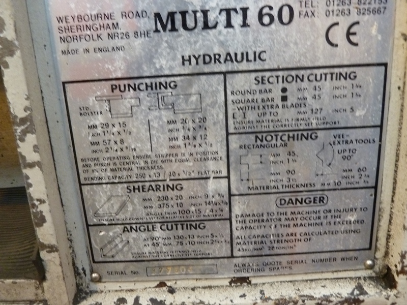 Kingsland Multi 60 - 60ton Hydraulic Universal Steelworker