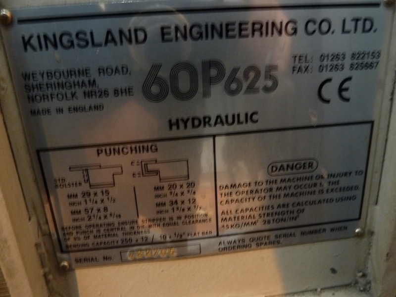Kingsland Model 60P625 - 60Ton x 625mm Throat Triple Head Hydraulic Punching Machine