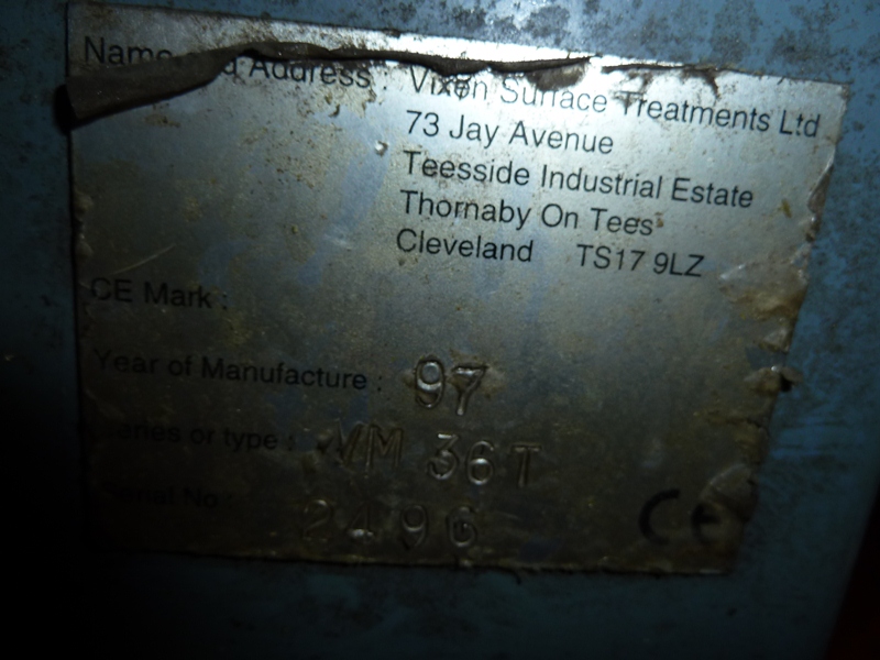 Vixen 800 x 800 x 700mm Suction Type Shotblast Cabinet