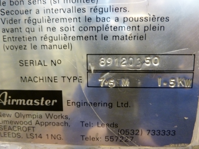 Airmaster 7.5M, 1.5 KW Dust Extraction Unit