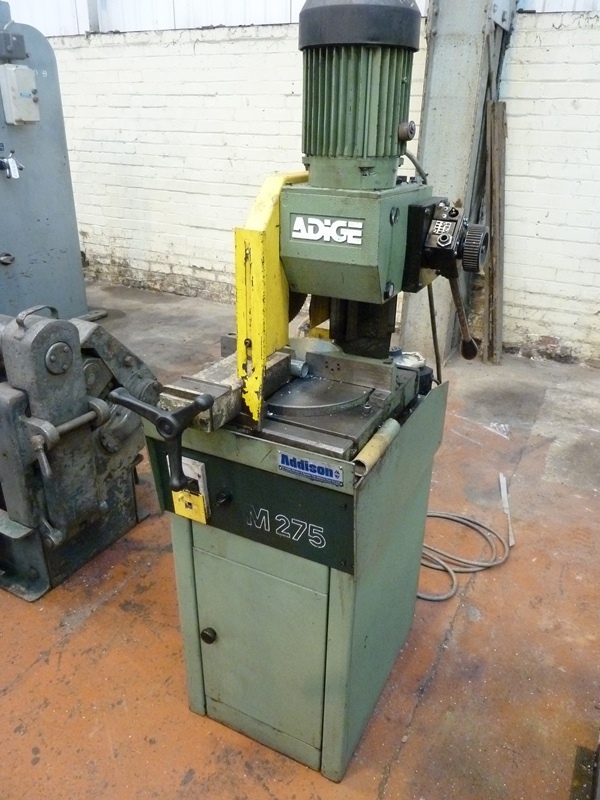 Adige M275, 275 mm diameter Blade, Guided Column, Pull Down Circular Cold Saw