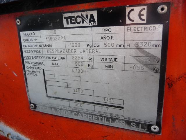 Tecna T-16 Electric Fork Lift Truck