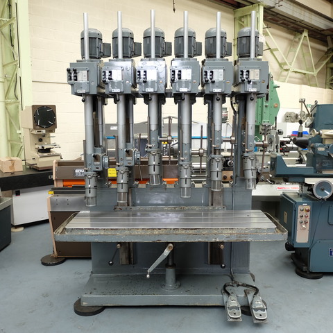 Pollard Model 150A/6 Six Spindle In Line Drilling Machine