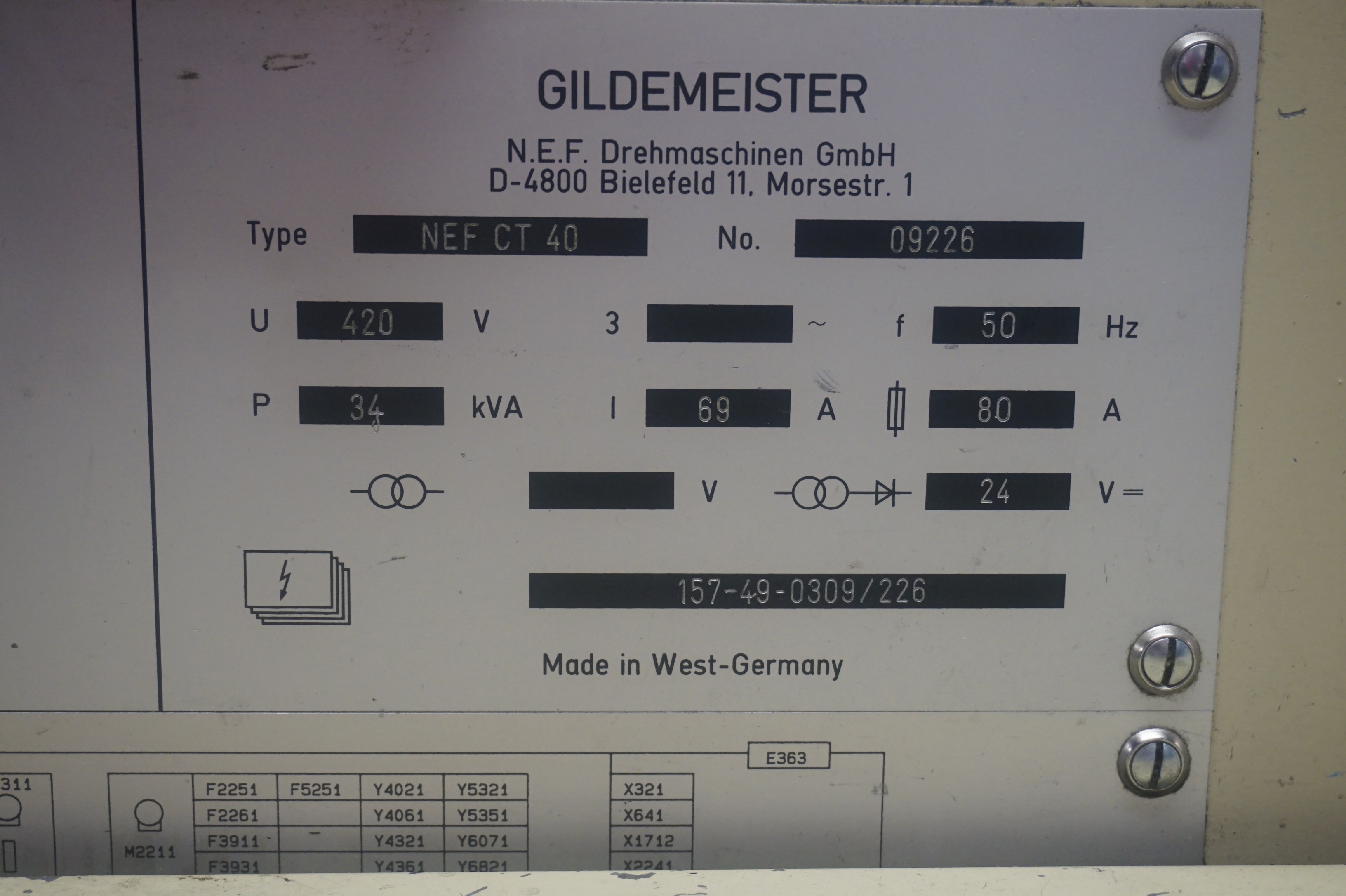 Gildemeister NEF CT 40 CNC Lathe