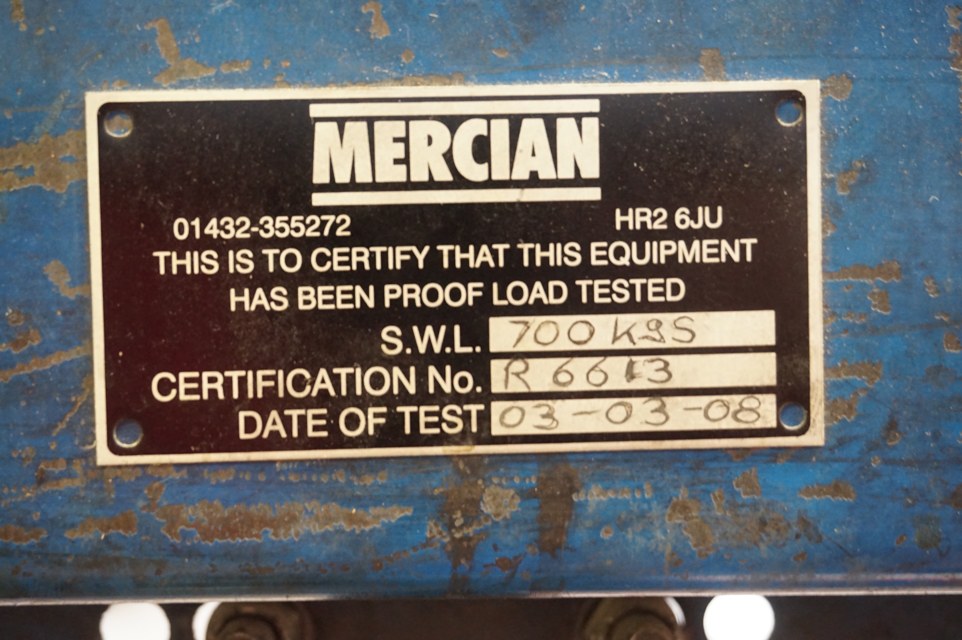 Mercian Pedestrian Tool Lift