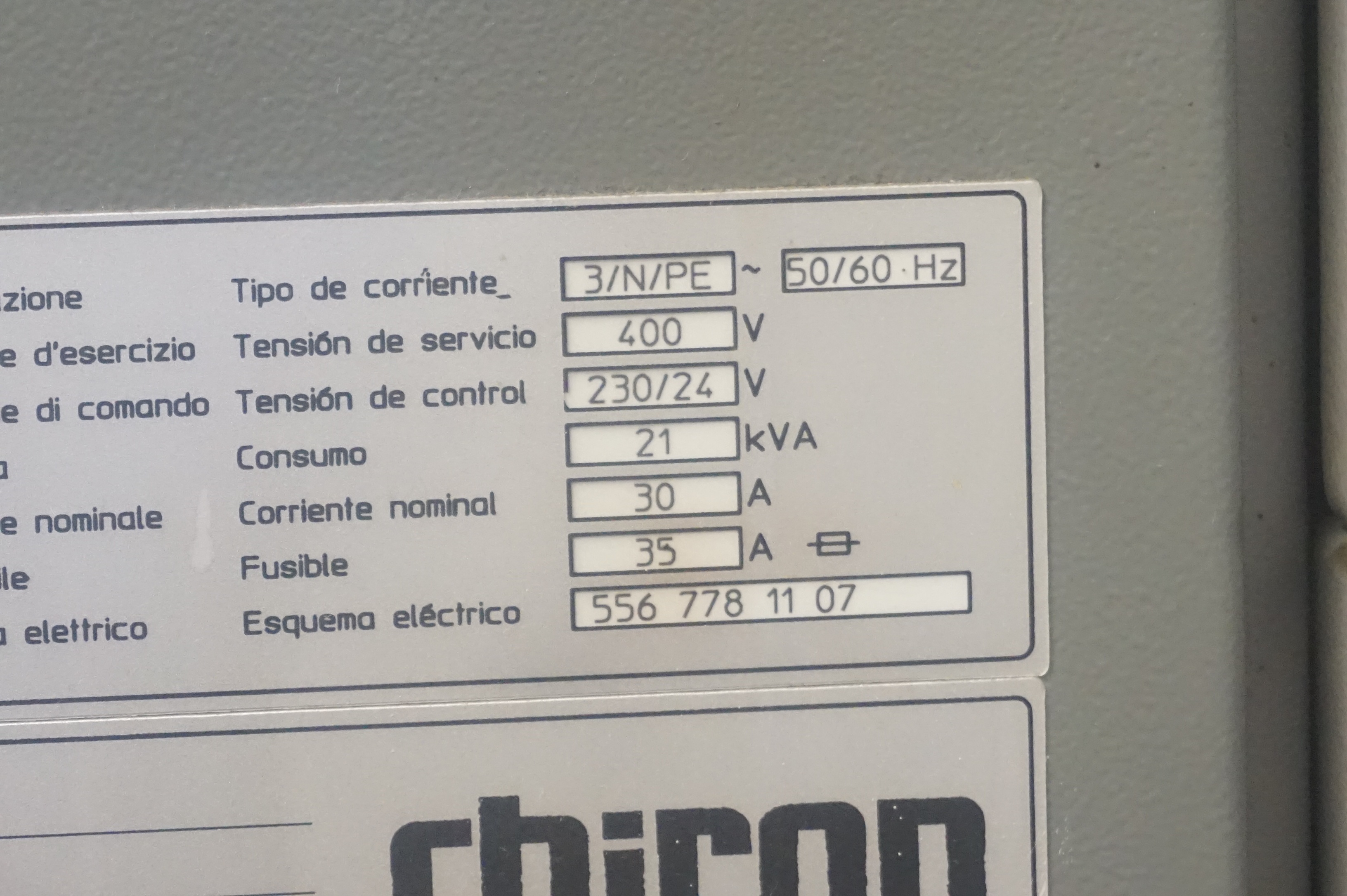 Chiron FZ12W Magnum Machining Centre