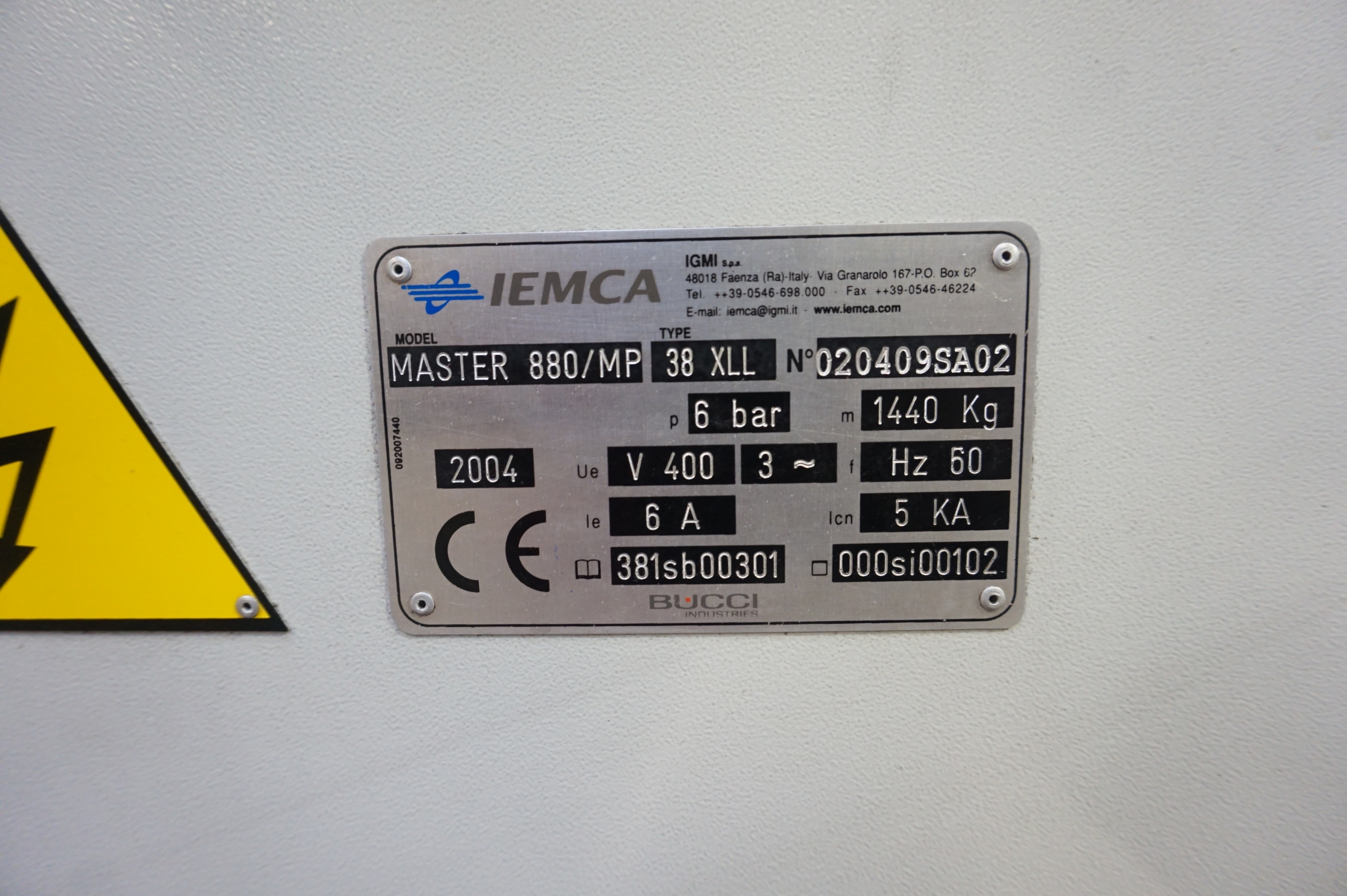 IEMCA Master 880 MP-E Barfeed