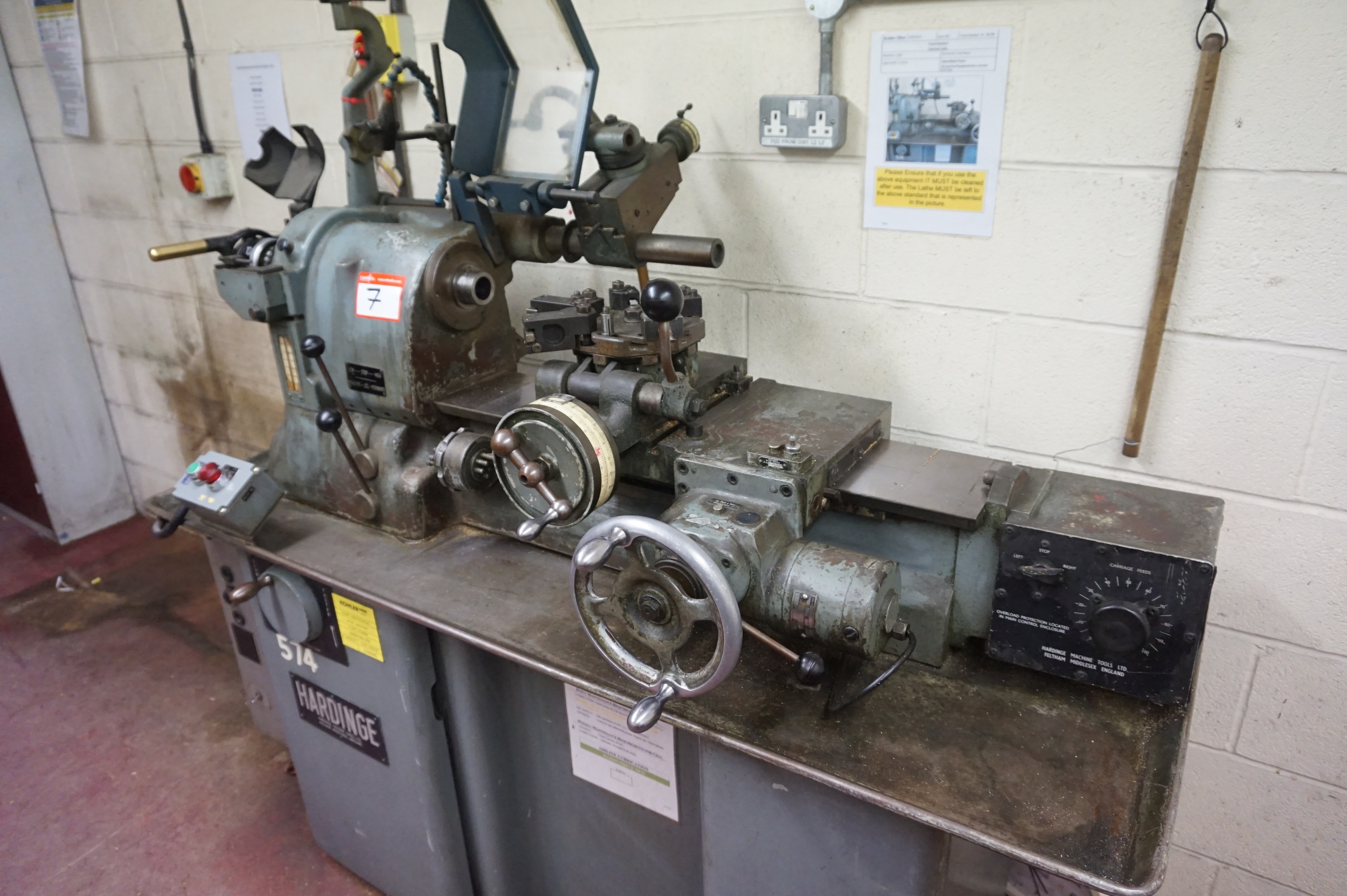 Hardinge Flat Bed Lathe