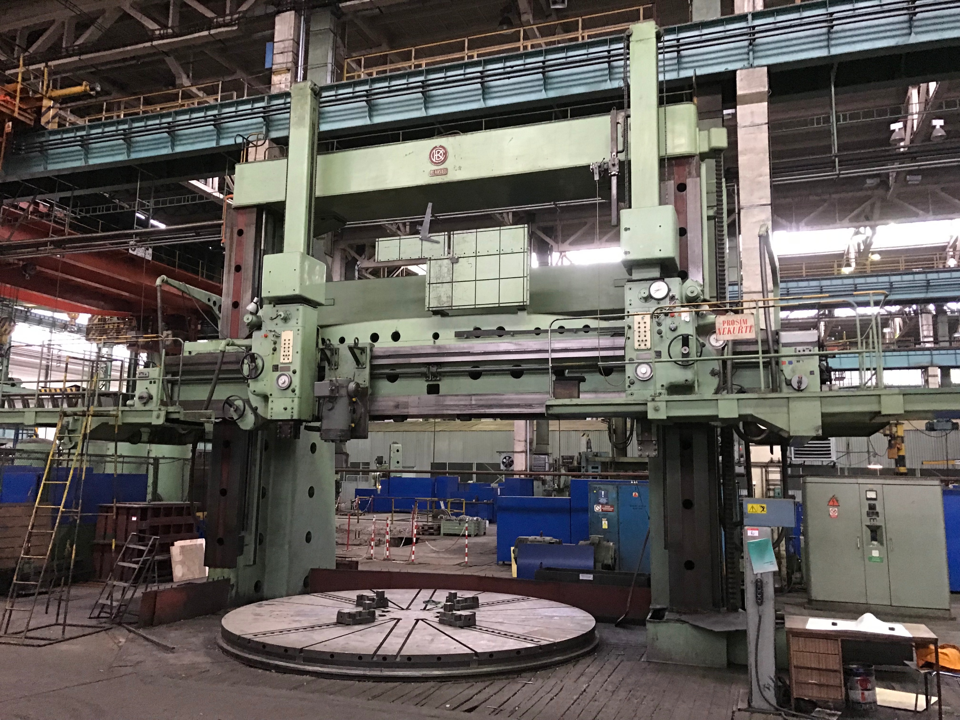 CKD Blansko 50E Twin Column Ram Type Vertical Turning Lathe