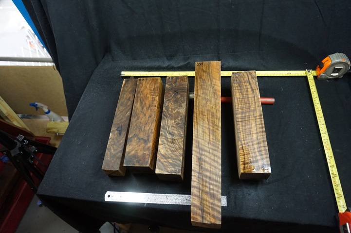 (5) Pieces of Exhibition Grade Turkish Walnut; Stock Blank for Forend