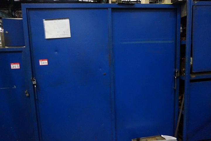 Cabinet with Cutters, Parallels, 50 Quick Change Tool with Quick Change Tooling and ISO 50 Tooling