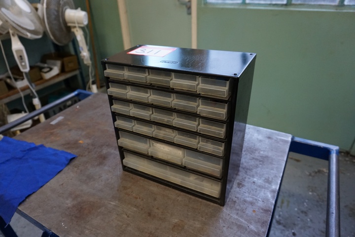 24 Drawer Storage Cabinet with Qty of Drills