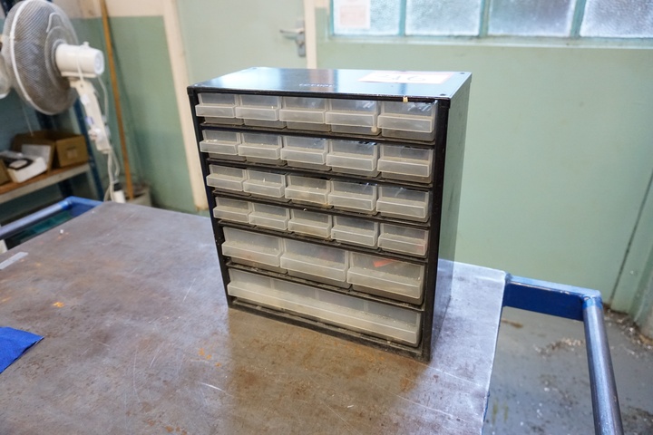 24 Drawer Storage Cabinet with Qty of Drills