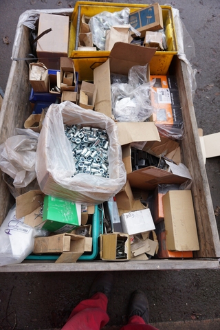 Pallet with Qty of Various Fasteners