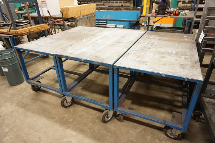 (3) Heavy Duty Mobile Trolleys