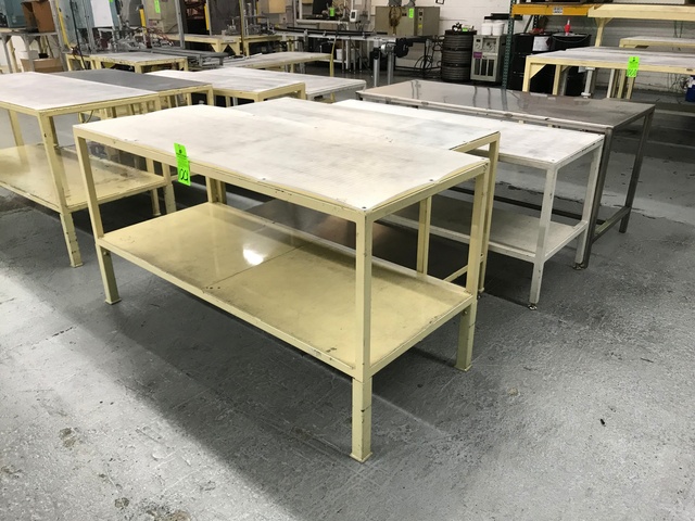 Lot of (4) Steel Tables
