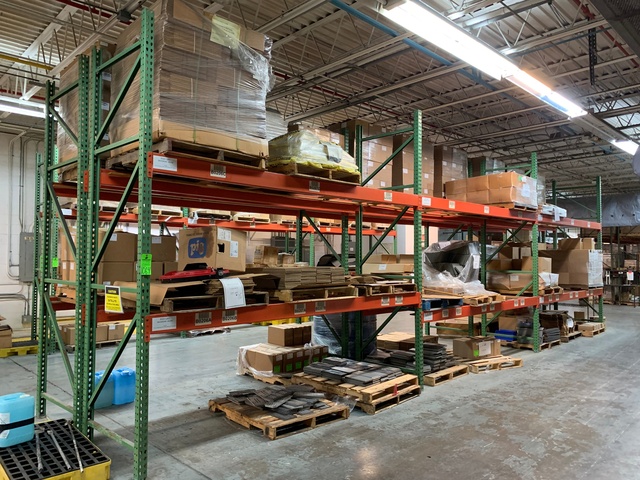 Lot of (3) Sections of 12'T x 12'W x 42" D Pallet Racking