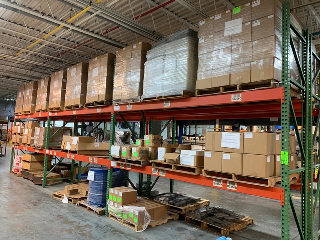 Lot of (3) Sections of 12'T x 12'W x 42" D Pallet Racking