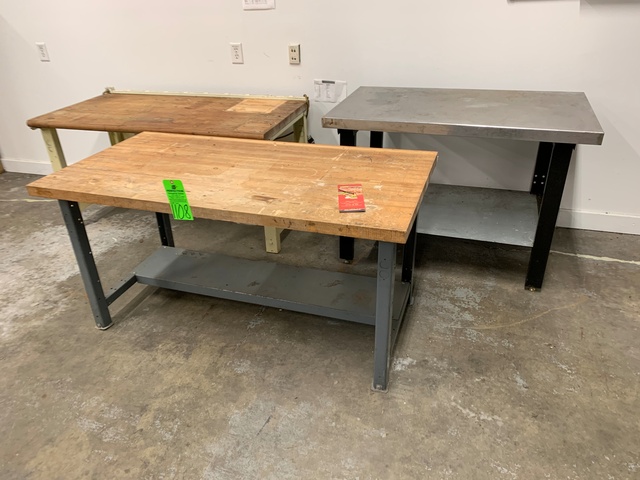 Lot of (3) Work Tables