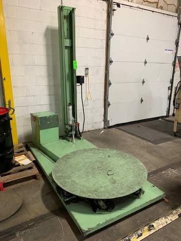 Shop Made Semi-Automatic Pallet Wrapper w/ Rotating Table and Dayton Speed Control